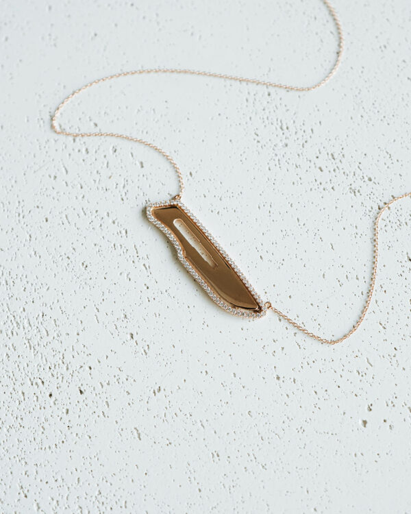 Kiran Pendant with Diamond Halo - Image 3