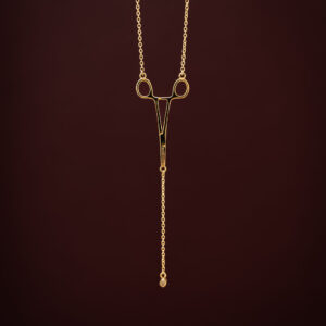 Erin Necklace with Diamond Drop in Gold