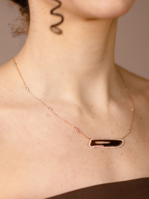 Kiran Pendant with Floating Diamond Chain - Image 4