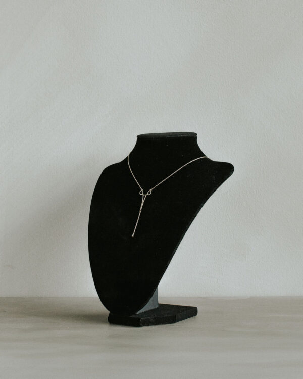 Erin Necklace with Diamond Drop in Gold - Image 5